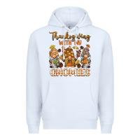 White thanksgiving with my  gnomies Premium Hoodie - BarkalooDesign