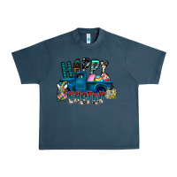 Midnight Navy Happy Easter  truck Urban Heavy Tee - CowhideDigitalArt