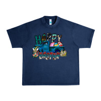 Navy Happy Easter  truck Urban Heavy Tee - CowhideDigitalArt