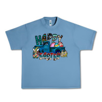 Pebble Blue Happy Easter  truck Urban Heavy Tee - CowhideDigitalArt
