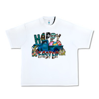 White Happy Easter  truck Urban Heavy Tee - CowhideDigitalArt
