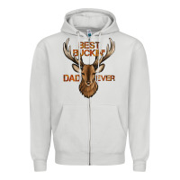 Dove Grey best buckin' dad ever deer Zipper Hoodie - Jasminsmagicworld