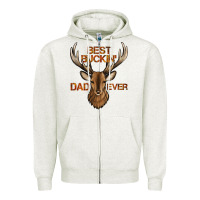 Oatmeal Heather best buckin' dad ever deer Zipper Hoodie - Jasminsmagicworld