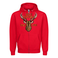 Red best buckin' dad ever deer Zipper Hoodie - Jasminsmagicworld