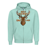 Seafoam best buckin' dad ever deer Zipper Hoodie - Jasminsmagicworld