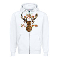 White best buckin' dad ever deer Zipper Hoodie - Jasminsmagicworld