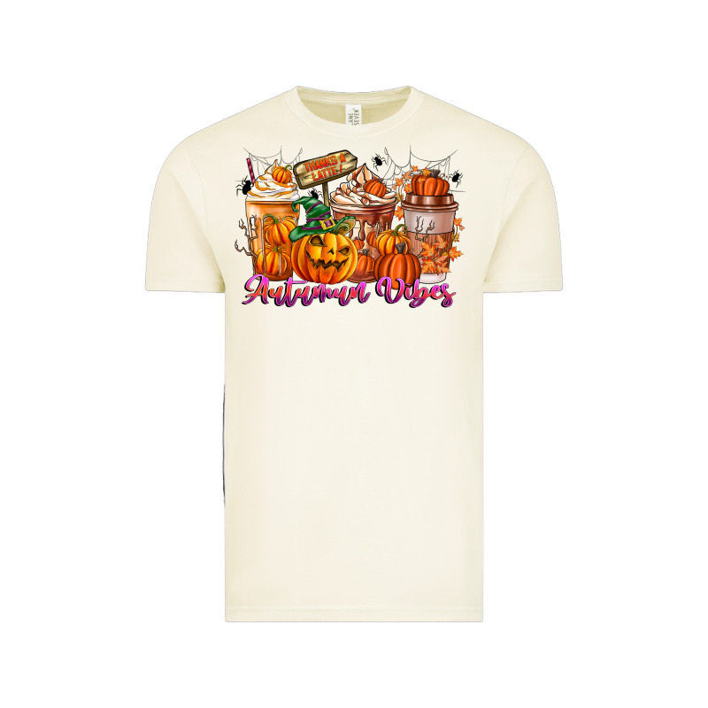 Thanks A Latte Autumn Vibes Vintage Tee by CowhideDigitalArt | Teevron