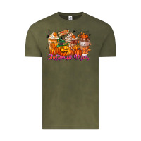 Vintage Olive Thanks A Latte Autumn Vibes Vintage Tee - CowhideDigitalArt