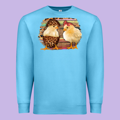 Western Leopard And Serape Chicks Premium Sweatshirt Designed By Jasminsmagicworld