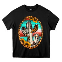 Black Western Cactus Heavy Core Tee - Jasminsmagicworld