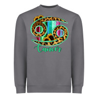 Storm Cancer Zodiac Sign Sunflower Leopard Serape Heavyweight Sweatshirt - RanaPortraitStore