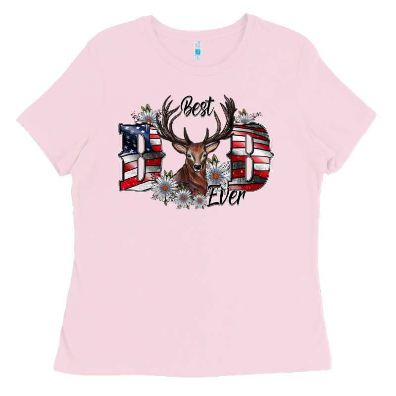 Best Dad Ever Ladies Tee by CowhideDigitalArt | Teevron