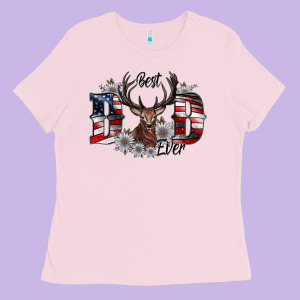 Best Dad Ever Ladies Tee Designed By Cowhidedigitalart