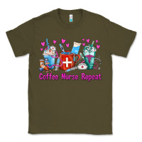 Army Green Coffee Nurse Repeat Nurse Coffee Cups Classic Tee - FaDigitalArtStudio