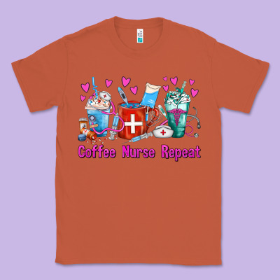 Coffee Nurse Repeat Nurse Coffee Cups Classic Tee Designed By Fadigitalartstudio