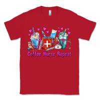 Red Coffee Nurse Repeat Nurse Coffee Cups Classic Tee - FaDigitalArtStudio