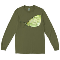 Army Green Cabbage White Butterfly Long Sleeve Tee - LillyAllenDesigns