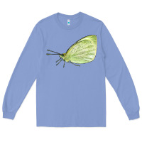 Colony Blue Cabbage White Butterfly Long Sleeve Tee - LillyAllenDesigns