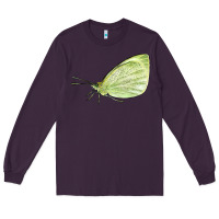 Plum Cabbage White Butterfly Long Sleeve Tee - LillyAllenDesigns