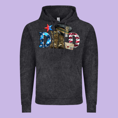 Dad Military Boots And Hat Vintage Hoodie Designed By Artiststas