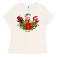 Bone Chickens Christmas Ladies Tee - CowhideDigitalArt