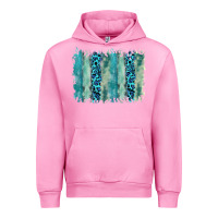 Fuchsia Pink turquoise leopard watercolor brushstroke background Urban Hoodie - RanaPortraitStore