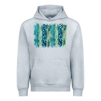 Heather Grey turquoise leopard watercolor brushstroke background Urban Hoodie - RanaPortraitStore