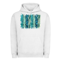 Pigment Lunar Rock turquoise leopard watercolor brushstroke background Urban Hoodie - RanaPortraitStore