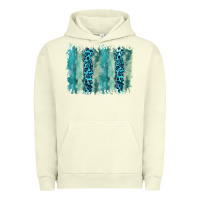 Pigment Pistachio turquoise leopard watercolor brushstroke background Urban Hoodie - RanaPortraitStore