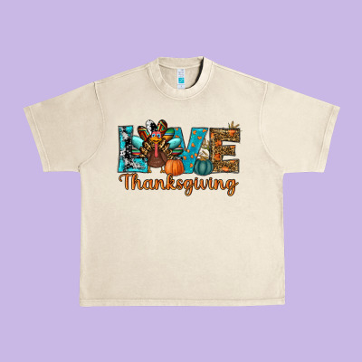 Love Thanksgivings Turkey Urban Heavy Tee Designed By Ranaportraitstore