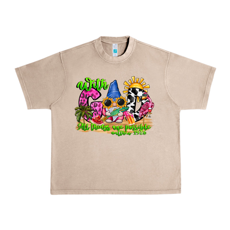 With God All Things Are Possible Summer Urban Heavy Tee by CowhideDigitalArt | Teevron