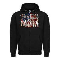 Black baseball mom Zipper Hoodie - Jasminsmagicworld