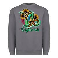 Storm Capricorn Zodiac Sign Sunflower Leopard Serape Heavyweight Sweatshirt - RanaPortraitStore