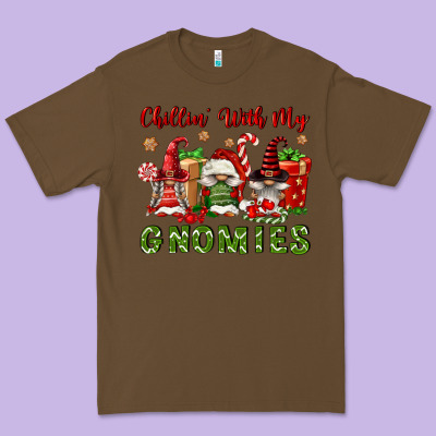 Chillin' With My Gnomies Premium Tee Designed By Fadigitalartstudio