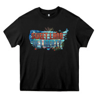 Black Sweet land of liberty Heavy Core Tee - FaDigitalArtStudio