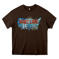 Chocolate Brown Sweet land of liberty Heavy Core Tee - FaDigitalArtStudio