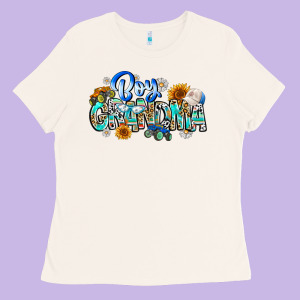Boy Grandma Ladies Tee Designed By Cowhidedigitalart