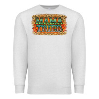 Oatmeal Heather Leopard Floral Mama Tried Premium Sweatshirt - Jasminsmagicworld