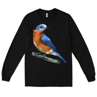 Black Eastern Bluebird Long Sleeve Tee - LillyAllenDesigns
