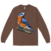 Chestnut Eastern Bluebird Long Sleeve Tee - LillyAllenDesigns