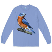 Colony Blue Eastern Bluebird Long Sleeve Tee - LillyAllenDesigns