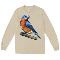 Mushroom Eastern Bluebird Long Sleeve Tee - LillyAllenDesigns