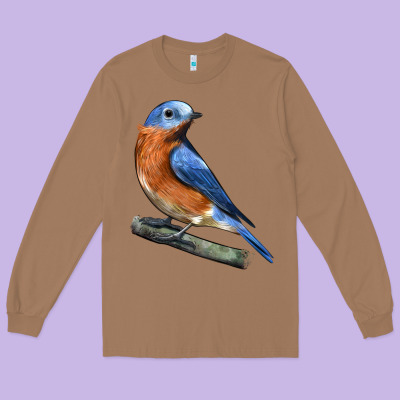 Eastern Bluebird Long Sleeve Tee Designed By Lillyallendesigns