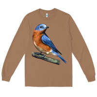 Toasted Coconut Eastern Bluebird Long Sleeve Tee - LillyAllenDesigns
