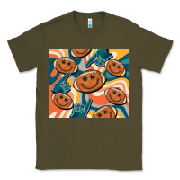 Army Green football smiley face Classic Tee - BarkalooDesign