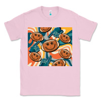 Bubblegum Pink football smiley face Classic Tee - BarkalooDesign