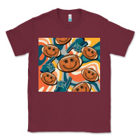Burgundy football smiley face Classic Tee - BarkalooDesign