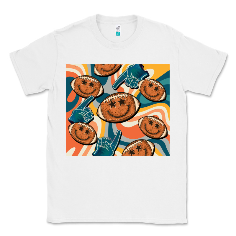 Football Smiley Face Classic Tee by BarkalooDesign | Teevron