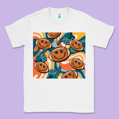 Football Smiley Face Classic Tee Designed By Barkaloodesign