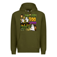 Army Green too cute too spook Premium Hoodie - BarkalooDesign